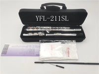 Flute High Quality Silver Flute YFL211SL Model musical instrument Flute 16 on C Tuning and E-Key professional free music Flute