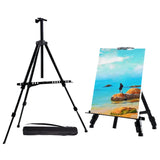 AOOKMIYA Foldable Artist Easel Sketch Stand Adjustable Metal Display Easel Painting Drawing Stand with Carrying Bag Top Art Supplies