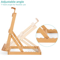 AOOKMIYA Foldable Artist Easel Stand Wood Solid Beech Portable Collapsible Painting Wooden Easel Painting Drawing Canvas Sketchbook