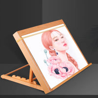 AOOKMIYA Folding Easel Portable Wood Desk Easel for Painting Artists Kids Sketching Pad Laptop Accessories Suitcase Paint Art Supplies