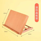 AOOKMIYA Folding Easel Portable Wood Desk Easel for Painting Artists Kids Sketching Pad Laptop Accessories Suitcase Paint Art Supplies