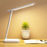 Folding table lamp eye protection touch dimmable LED lamp student dormitory bedroom reading USB rechargeable table lamp