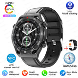 For Huawei Xiaomi NFC Smart Watch Men GPS Tracker AMOLED 454*454 HD Screen Heart Rate ECG+PPG Bluetooth Call SmartWatch 2023 New