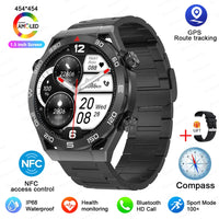 For Huawei Xiaomi NFC Smart Watch Men GPS Tracker AMOLED 454*454 HD Screen Heart Rate ECG+PPG Bluetooth Call SmartWatch 2023 New