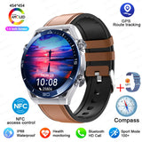 For Huawei Xiaomi NFC Smart Watch Men GPS Tracker AMOLED 454*454 HD Screen Heart Rate ECG+PPG Bluetooth Call SmartWatch 2023 New