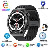 For Huawei Xiaomi NFC Smart Watch Men GPS Tracker AMOLED 454*454 HD Screen Heart Rate ECG+PPG Bluetooth Call SmartWatch 2023 New