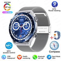 For Huawei Xiaomi NFC Smart Watch Men GPS Tracker AMOLED 454*454 HD Screen Heart Rate ECG+PPG Bluetooth Call SmartWatch 2023 New