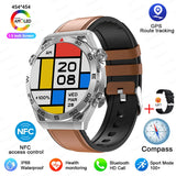 For Huawei Xiaomi NFC Smart Watch Men GPS Tracker AMOLED 454*454 HD Screen Heart Rate ECG+PPG Bluetooth Call SmartWatch 2023 New