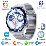 For Huawei Xiaomi NFC Smart Watch Men GPS Tracker AMOLED 454*454 HD Screen Heart Rate ECG+PPG Bluetooth Call SmartWatch 2023 New