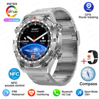 For Huawei Xiaomi NFC Smart Watch Men GPS Tracker AMOLED 454*454 HD Screen Heart Rate ECG+PPG Bluetooth Call SmartWatch 2023 New