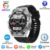 For Huawei Xiaomi NFC Smart Watch Men GPS Tracker AMOLED 454*454 HD Screen Heart Rate ECG+PPG Bluetooth Call SmartWatch 2023 New