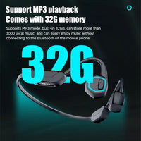 For Xiaomi Bone conduction Bluetooth 5.3 Earphone IPX8 Swimming Bone conduction Headphones Hifi Ear-hook Wireless 32G Earbuds