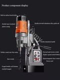 Furadeira portátil, furadeira magnética elétrica pequena, regulação de velocidade de alta potência
