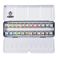 German Schmincke Academy solid watercolor paint 12/24/48 color iron box set art supplies aquarelle tools