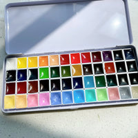 German Schmincke Academy watercolor paint 48 color distribution 0.5ml/1ML/2ML tin box acuarelas painting art supplies