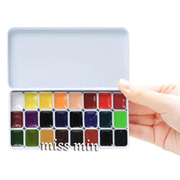 German Schmincke student Level 24 color solid watercolor paint 0.8ml Art Paint mini pack