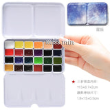 German Schmincke student Level 24 color solid watercolor paint 0.8ml Art Paint mini pack