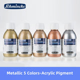 Germany Schmincke Artist Acrylic Metallic Powder  Starburst Colors Gold and Silver Five Classic Colors DIY Wall Pigment Paint