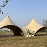 AOOKMIYA Giant Tent for Events and Weddings Glamping Tent Large Party Camping Event Tent 4 Seasons Waterproof Pyramid Glamping Trade Tent