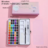 Gouache Paint Set 50/72/90/100 Colors Portable Solid Watercolor Pigment Painting Kit Glitter Manicure Nail Draw DIY Art Supplies