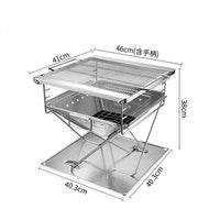 Grill Stove Folding BBQ Shelf Cookware Set Barbecue Grill Stove for Outdoor Camping Backpacking Barbecue Picnic BBQ Rack