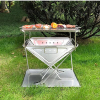 Grill Stove Folding BBQ Shelf Cookware Set Barbecue Grill Stove for Outdoor Camping Backpacking Barbecue Picnic BBQ Rack