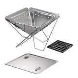 Grill Stove Folding BBQ Shelf Cookware Set Barbecue Grill Stove for Outdoor Camping Backpacking Barbecue Picnic BBQ Rack