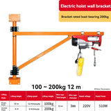 Grua Elétrica Portátil Do Guindaste, Pequena Máquina De Elevação, Suporte De Fixação De Parede, Edifício Doméstico