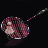 Guangyu 4U offensive badminton racket with secondary reinforcement, 32 pound carbon fiber backcourt smash professional racket