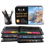 H & B-Lápis Coloridos Conjunto para Adultos, Livros para colorir, Nontoxic Art Craft Supplies, Ideal para Desenho Blending Shading, 24 Pcs, 72 Pcs, 120 Pcs, 180Pcs