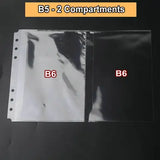 HD Transparente A5 Binder Folhas Paisagem Orçamento Binder Mangas A3 A4 Classeur PVC Bolsos