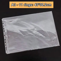 HD Transparente A5 Binder Folhas Paisagem Orçamento Binder Mangas A3 A4 Classeur PVC Bolsos