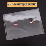 HD Transparente A5 Binder Folhas Paisagem Orçamento Binder Mangas A3 A4 Classeur PVC Bolsos