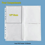 HD Transparente Photocard Binder para Crianças, Mangas De Pasta Quadrada, 30x30cm, 15x15cm