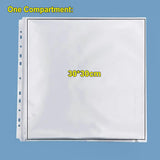 HD Transparente Photocard Binder para Crianças, Mangas De Pasta Quadrada, 30x30cm, 15x15cm