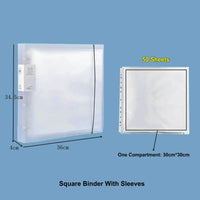 HD Transparente Photocard Binder para Crianças, Mangas De Pasta Quadrada, 30x30cm, 15x15cm