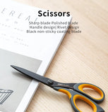 DELI Scissors Coated Soft-touch 175mm 6-4/5 inch home office scissor hand craft scissors stationery