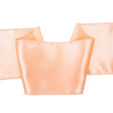 100Pcs Satin Peach  Sashes+100pcs peach napkin + 10pcs runner Free Shipping