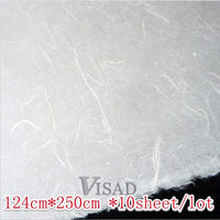 free shipping high quality 10 sheet/lot 124*250cm hand-made Chinese Rice paper with thread,Xuan paper for painting