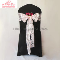 pink lace chair sash for wedding,party,banquet