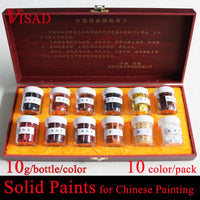 12 colors Solid Painting Paints Natural pigment for Chinese Painting Mineral Pigment Paints