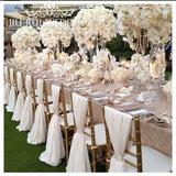 110 piece  Free Shipping  White Chiffon Chiavari Chair Sash  for Wedding Decoration