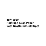 Half-Ripe Gold Foil Xuan Paper Chinese Rice Paper for Painting Calligraphy 100shees Bamboo Pulp Paper with Scattered Gold Spot