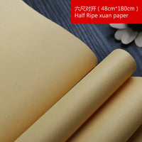 Half Ripe Xuan Paper Chinese Painting Calligraphy Golden Foils Rice Paper Chinese Sandalwood Bark Raw Xuan Paper Carta Di Riso