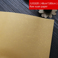 Half Ripe Xuan Paper Chinese Painting Calligraphy Golden Foils Rice Paper Chinese Sandalwood Bark Raw Xuan Paper Carta Di Riso