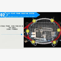 AOOKMIYA Hand-cranked Badminton Racket Tennis Racket Dual-purpose Black Classic Desktop Racket Stringing Machine with Tools SJ