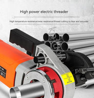 Handheld Electric Steel Pipe Threader, Portátil, Plástico, Ferro, Dobradiça Thread, Galvanizado, Threading Tool