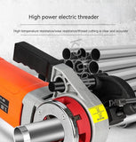 Handheld Electric Steel Pipe Threader, Portátil, Plástico, Ferro, Dobradiça Thread, Galvanizado, Threading Tool