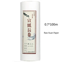 Handmade Thicken Half Ripe Rice Paper Chinese Sandalwood Bark Papier Long Roll Calligraphy Painting Raw Xuan Paper Papel Arroz