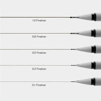 Winsor&Newton Black Color Fineliner Pen 0.05/0.1/0.3/0.5/0.8/1.0mm drawing design Pen  Waterproof ink